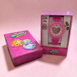 Shopkins Light-Up Kids Watch New in Box, Pink Shopkins Wristwatch, Collectible